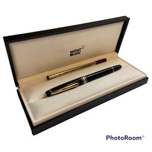 Montblanc Meisterstück Black & Gold Rollerball Pen with Refill